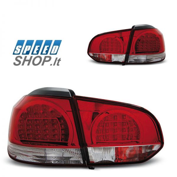 Golf 6 galiniai raudoni Led žibintai 2